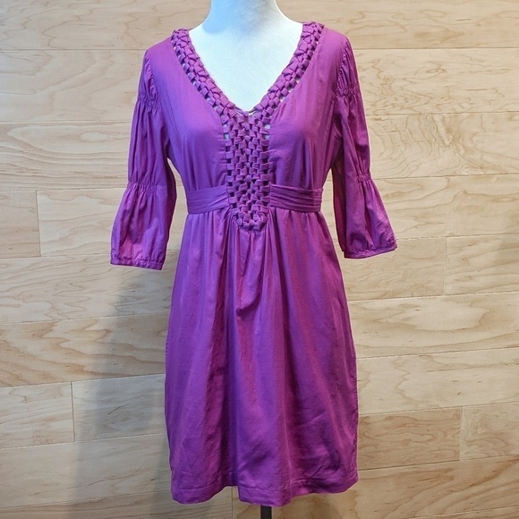 BCBGENERATION Purple Woven Flowy Tunic dress size small - Picture 1 of 2